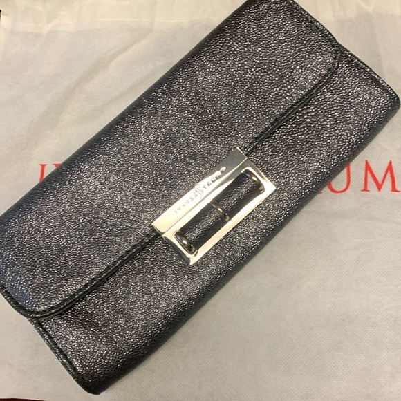 Ivanka Trump Handbags - Ivanka Trump Silver Chrome Clutch New With Tags